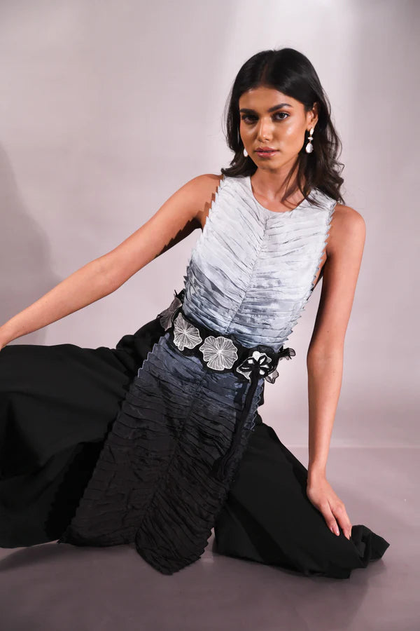 Coalesce jumpsuit with belt