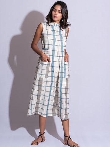 Summer check aline dress