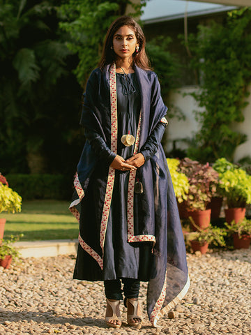 Anarkali Kurti With Churidar & Dupatta Set