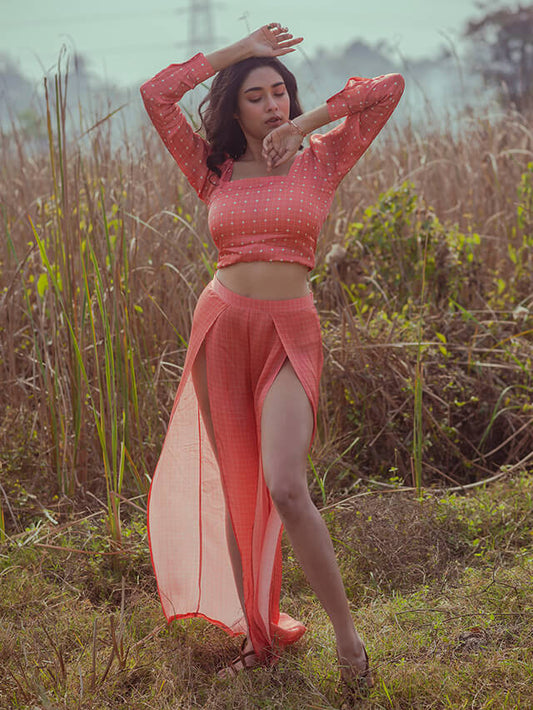 Coral Flowy Pants