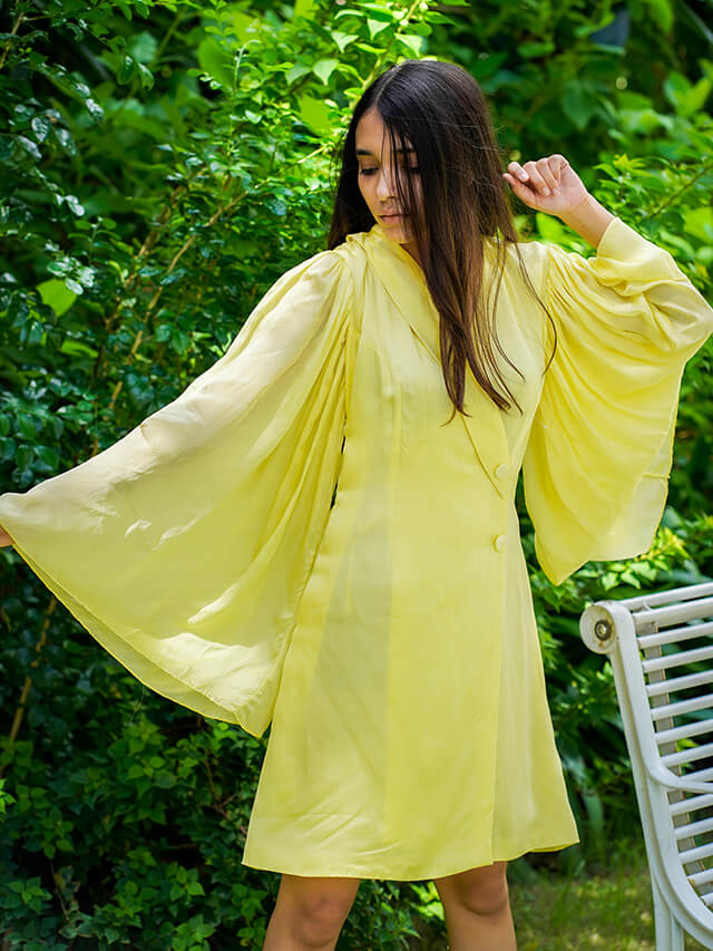 Yellow Blazer Dress