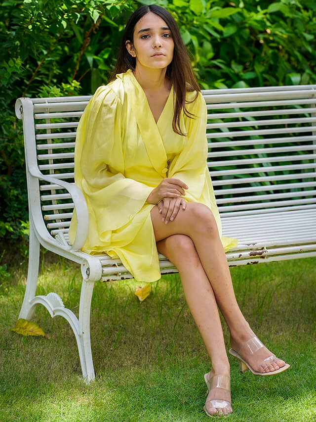 Yellow Blazer Dress