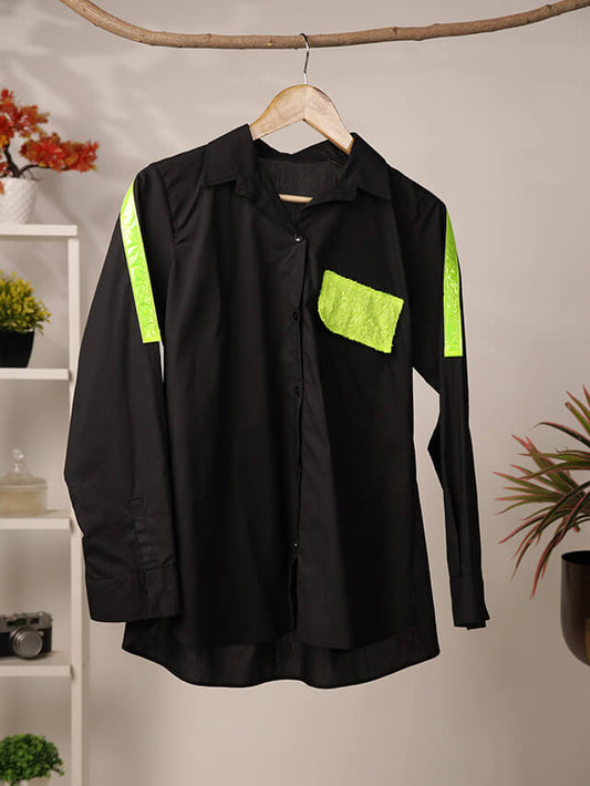 Shirt With Neon Pocket