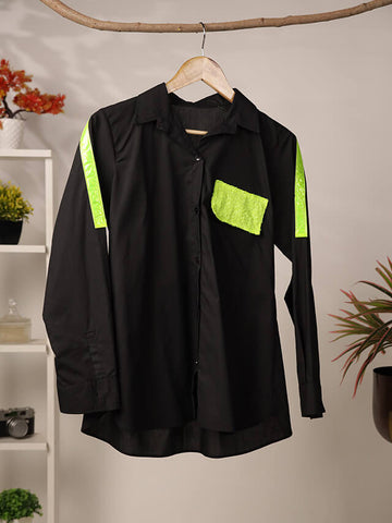 Shirt With Neon Pocket