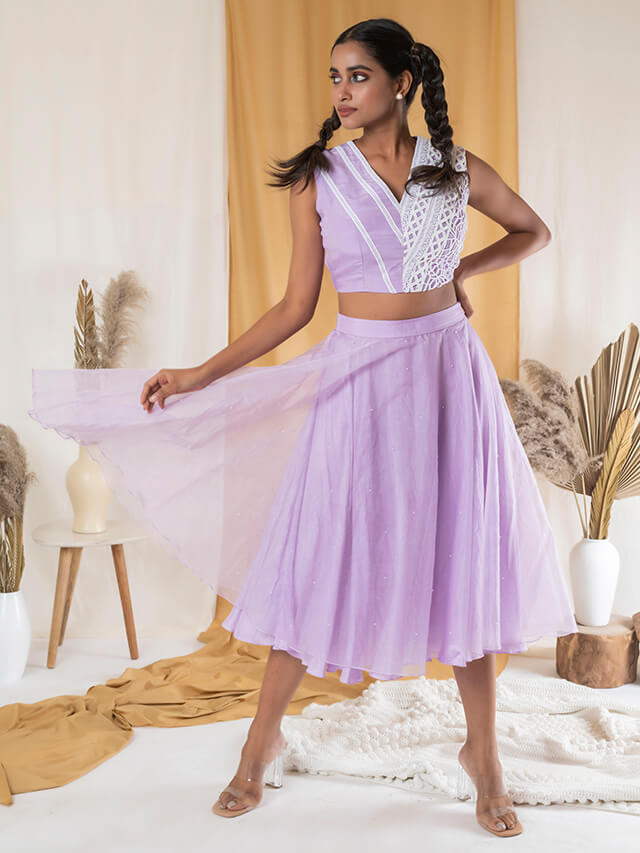 Lavender Lace Coord Set