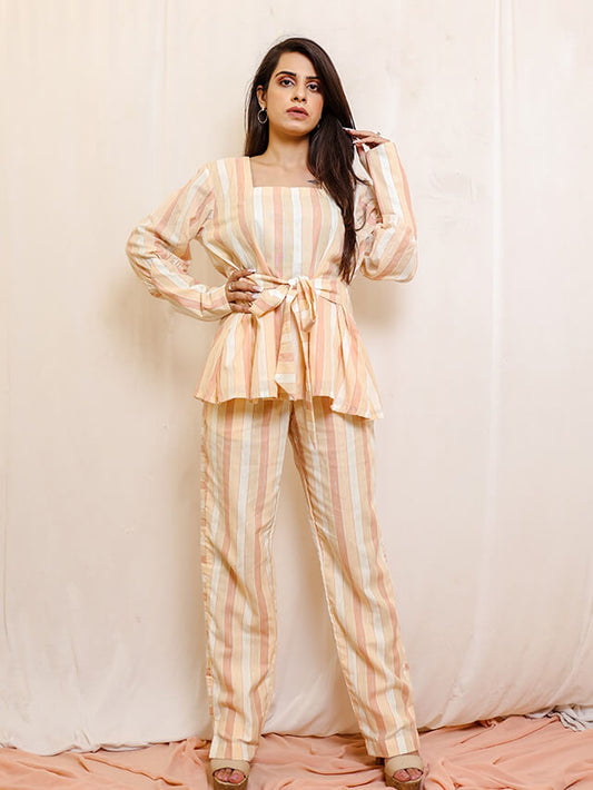 Pink Stripes Co-ord Set