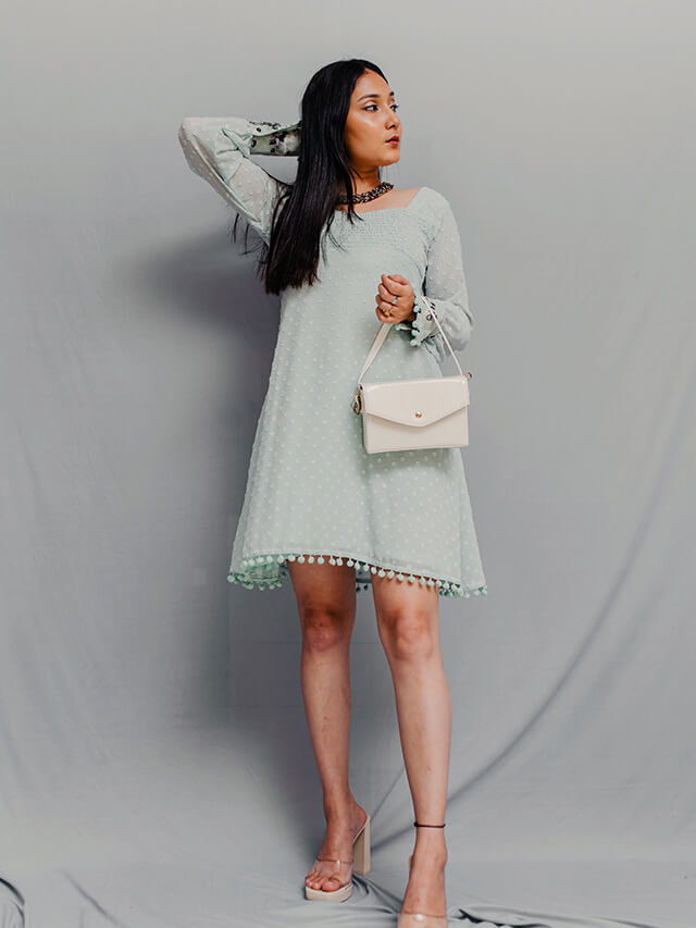 Minty Dobby Dress