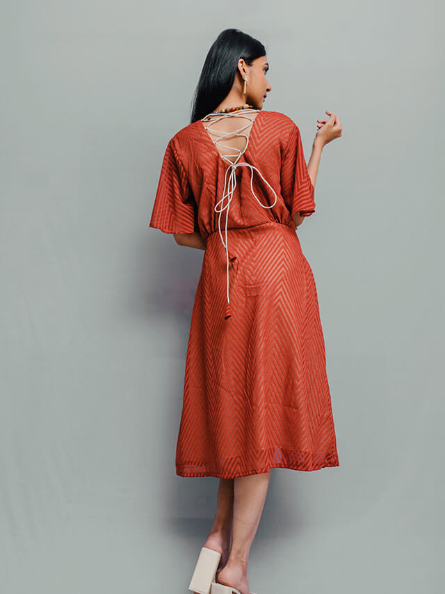 Rust Middy Dress