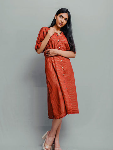 Rust Middy Dress