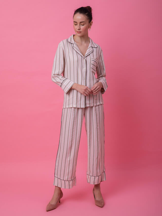 Multi pink stripe set