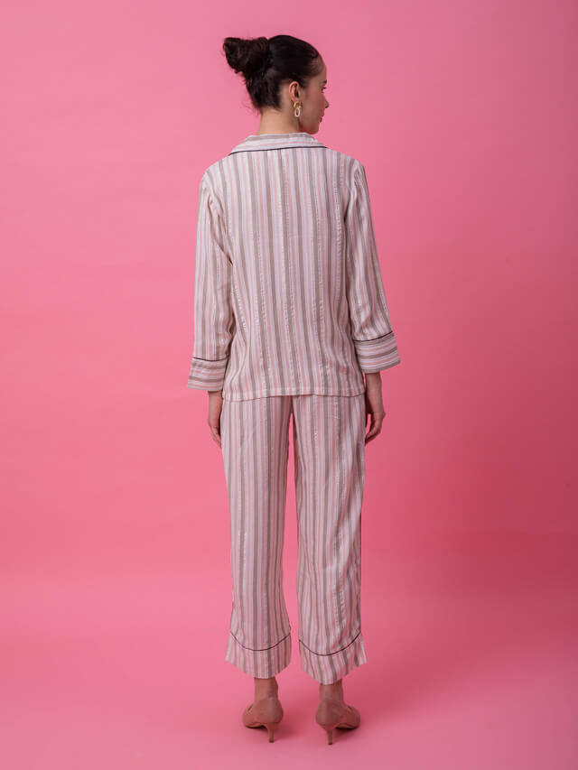 Multi pink stripe set