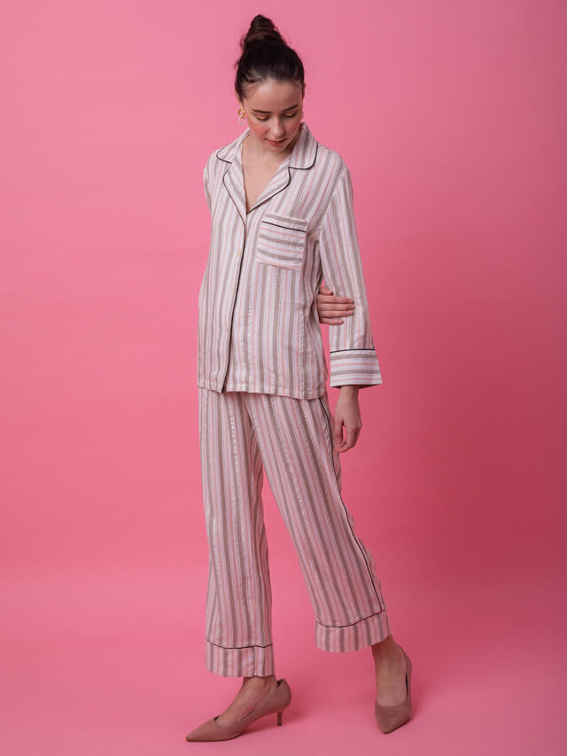 Multi pink stripe set