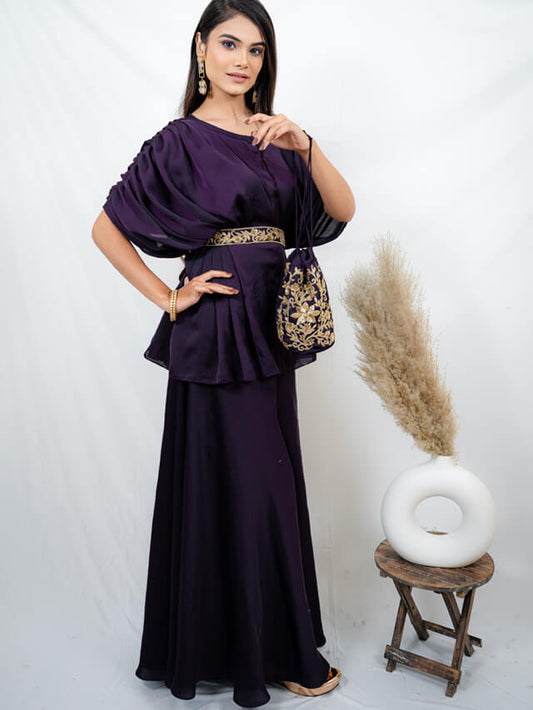 Purple tunic and sharara