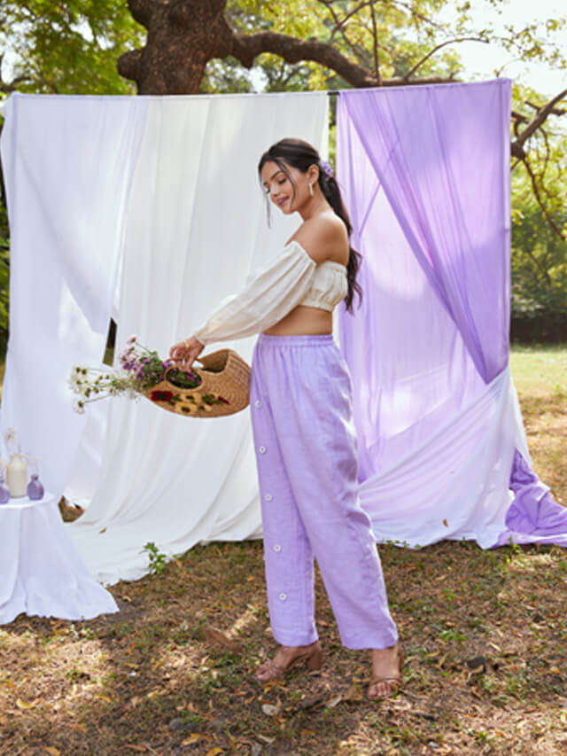 Lavender ash trousers