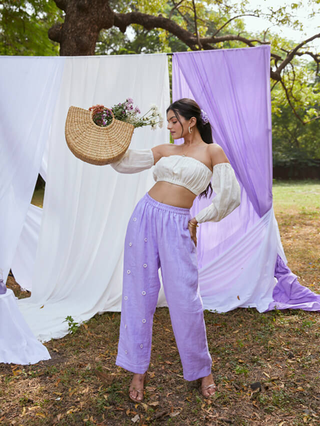 Lavender ash trousers