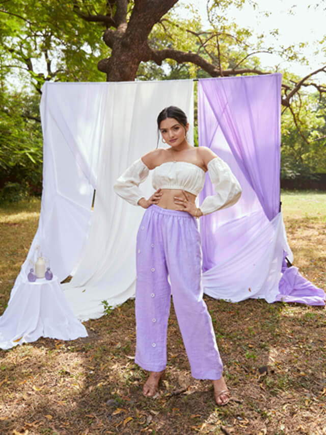 Lavender ash trousers