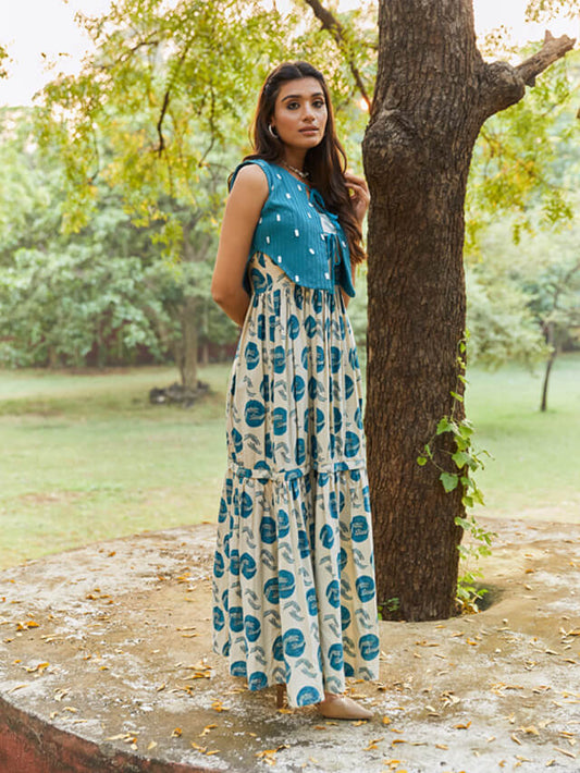 Sweet chill wave long dress set