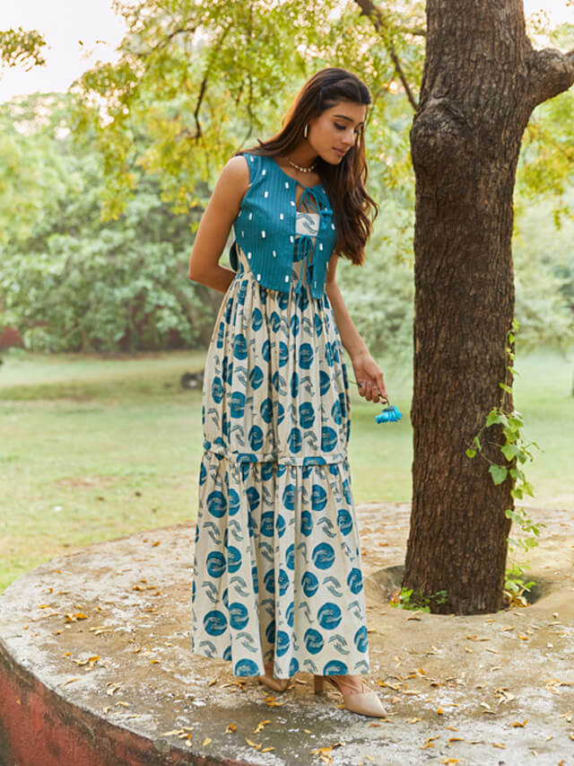 Sweet chill wave long dress set