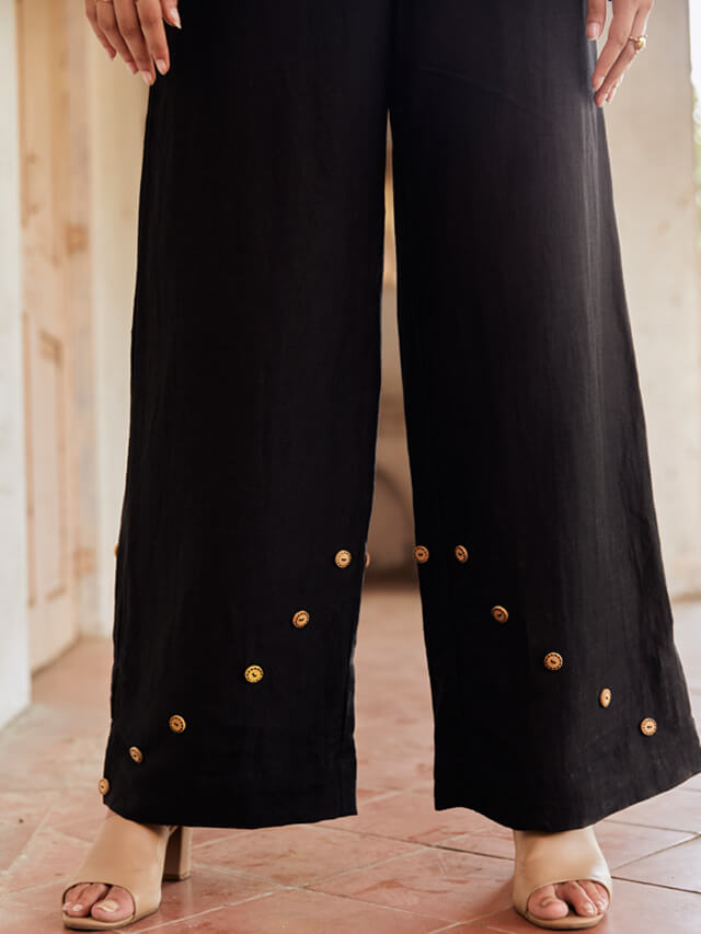 Perched black jumpsuit