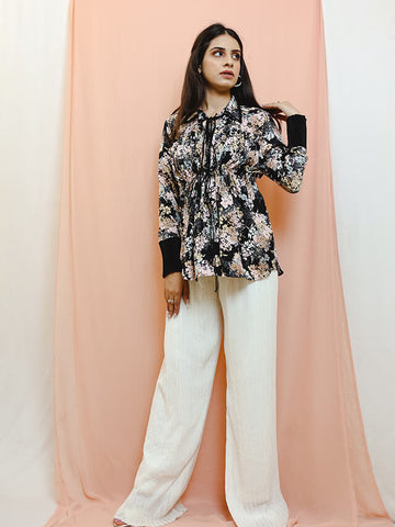 Black Multi Floral Blouse