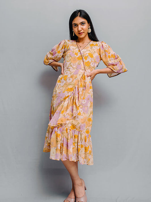 Diana Frilled Middy Dress