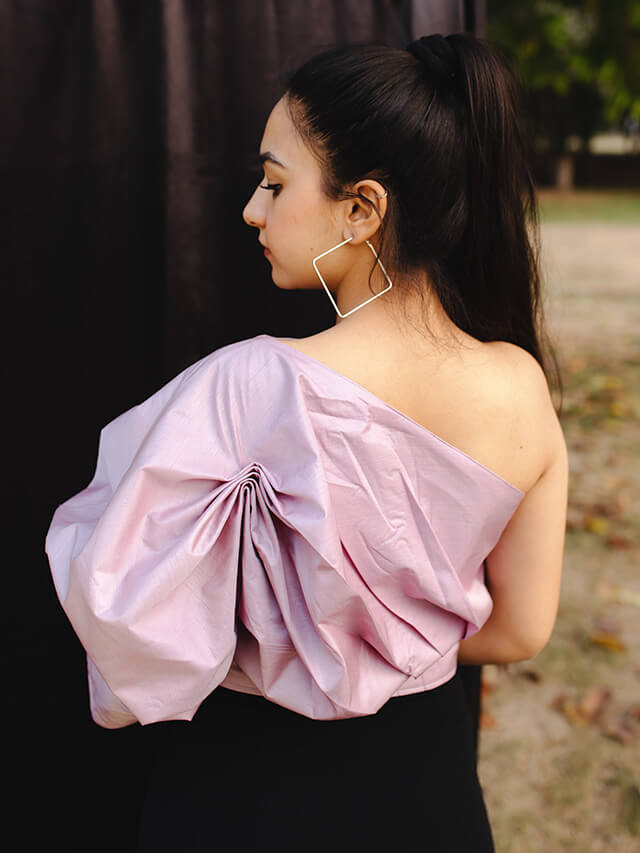 Lilac Pleated Blouse