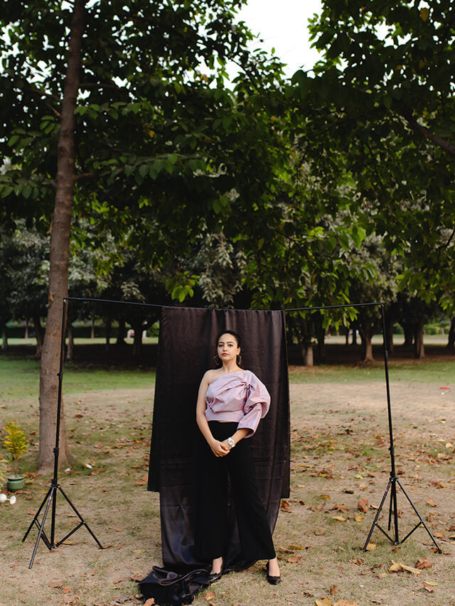 Lilac Pleated Blouse