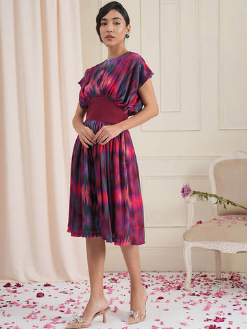 Audrey ikat midi dress