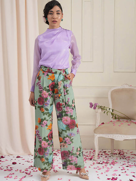 Eden floral parallel trousers