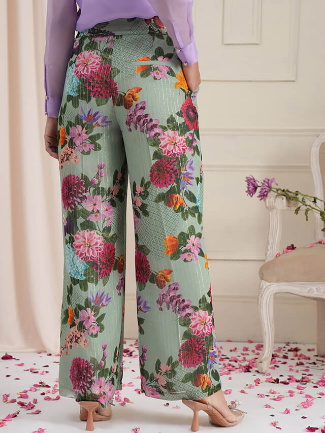 Eden floral parallel trousers