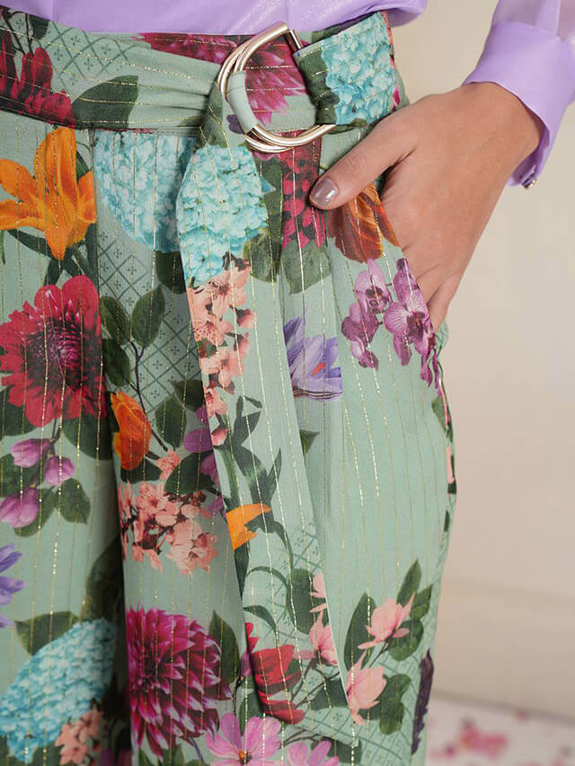 Eden floral parallel trousers