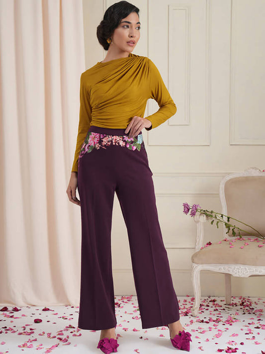 Clyde plum trousers