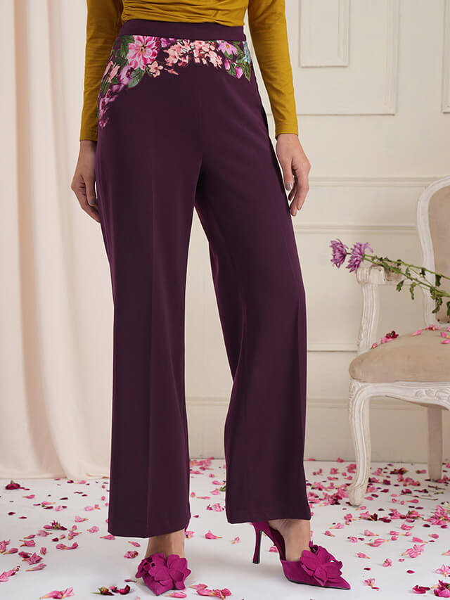 Clyde plum trousers