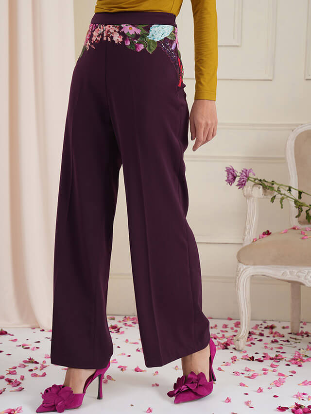 Clyde plum trousers