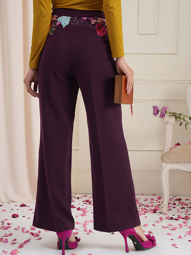 Clyde plum trousers