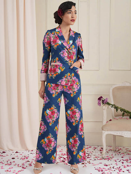 Diamont floral pantsuit