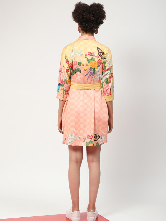 Gia floral meadow shirt dress