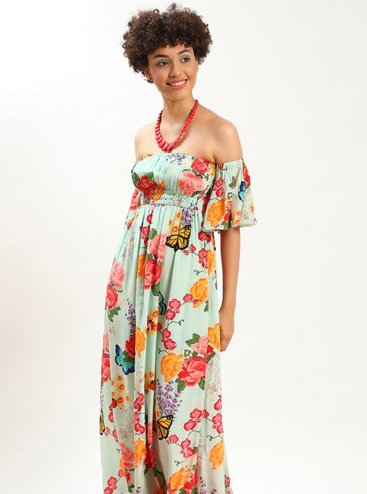 Vanessa floral paradise elasticated dress