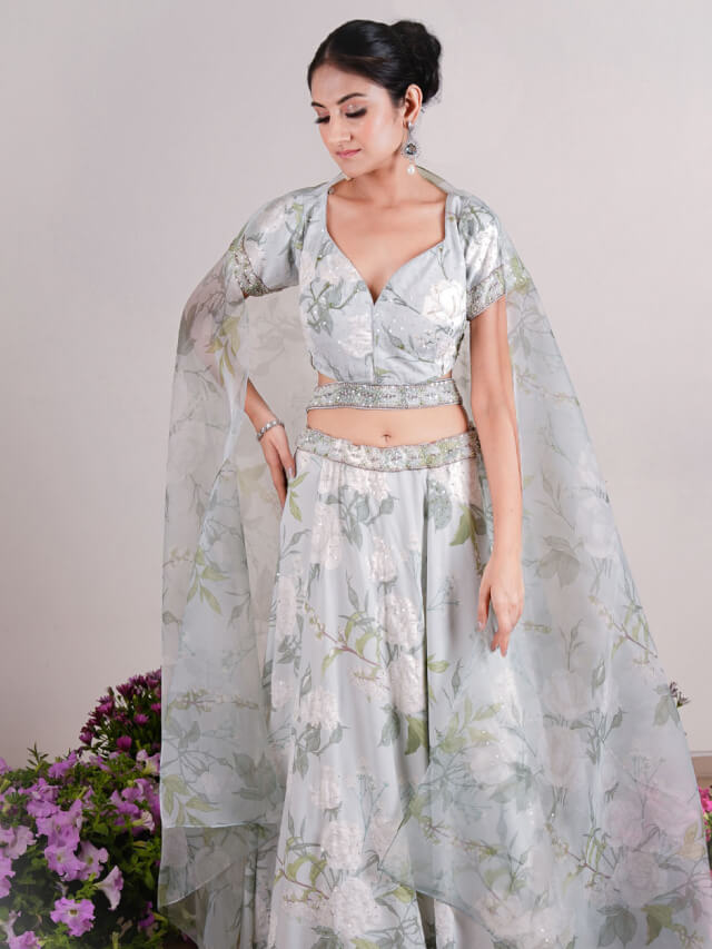 Warda Floral Bridesmaid Lehenga