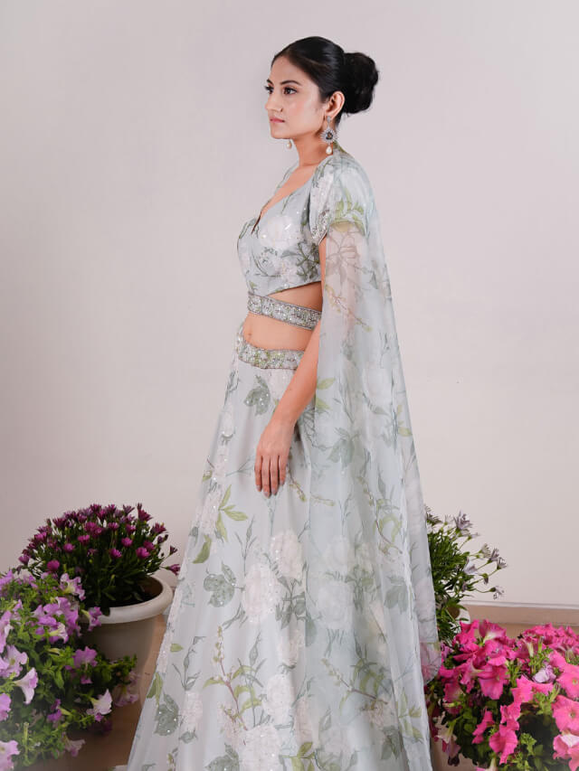 Warda Floral Bridesmaid Lehenga