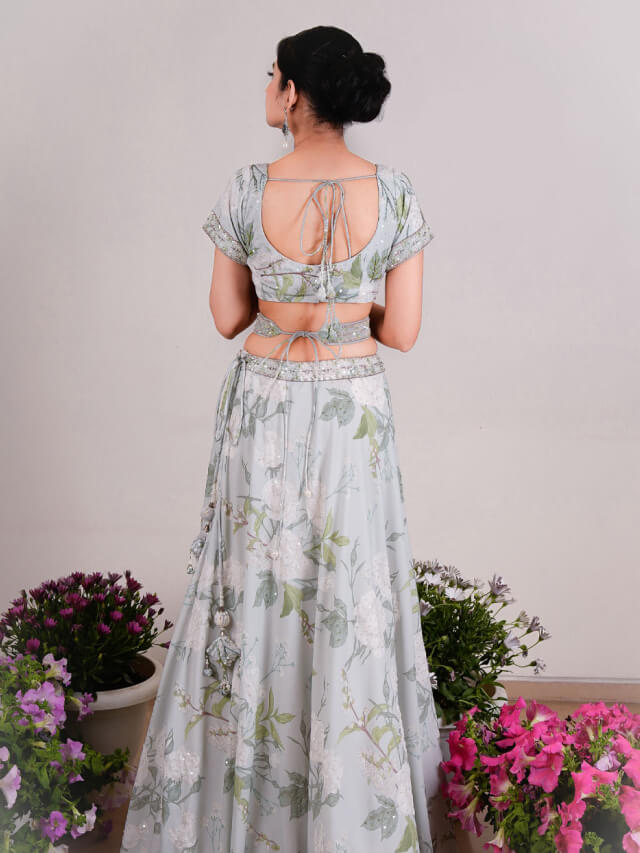 Warda Floral Bridesmaid Lehenga