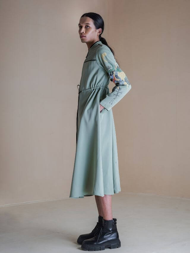 Olive Germ Straight Dress