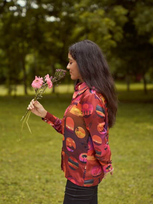 By the sunset printed shirt