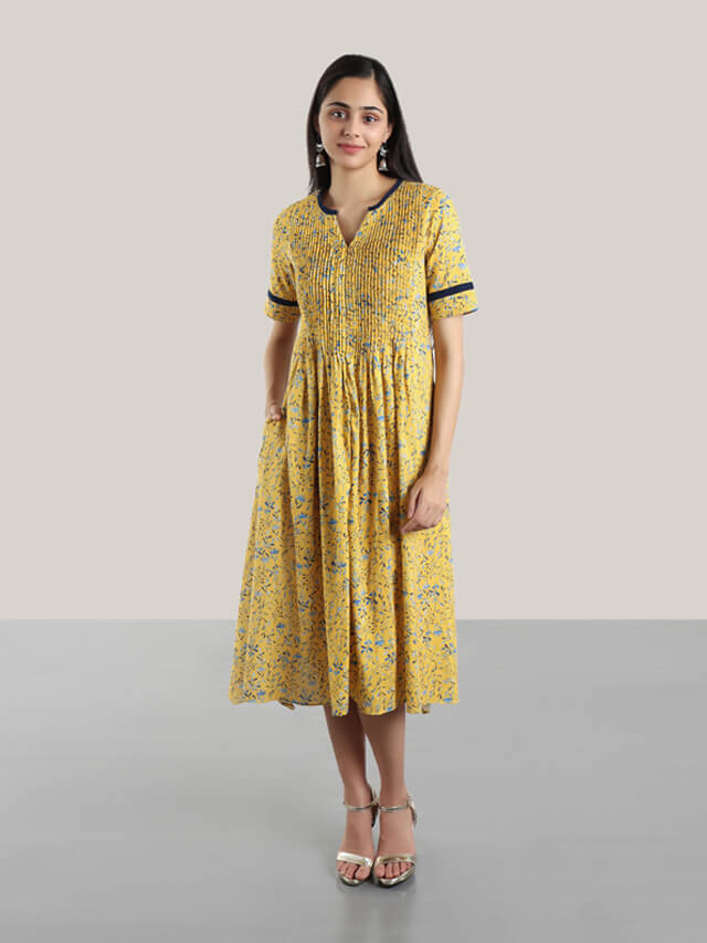 Ditsy folk dress