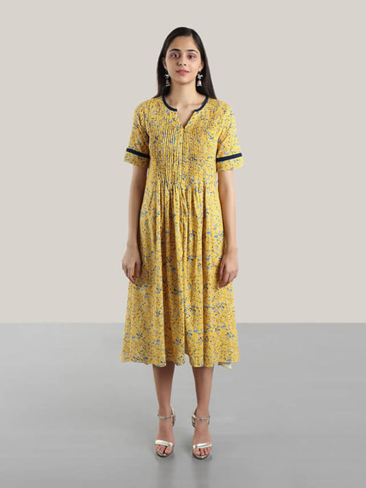 Ditsy folk dress