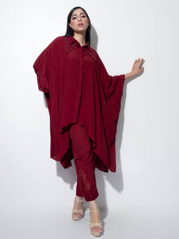 Double Collar Kaftan Chita Co-ord