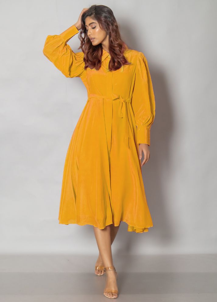 Yellow Midi Dress