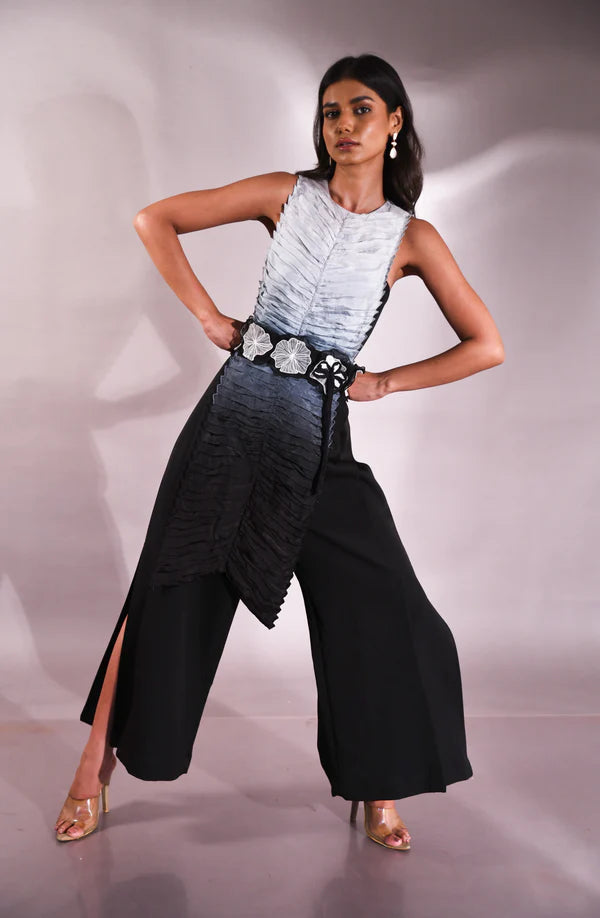 Coalesce jumpsuit with belt