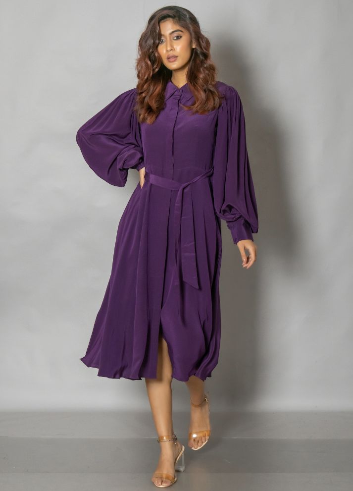 Purple Midi Dress