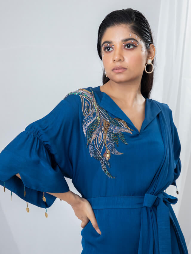 Peacock Splendor Drape Saree